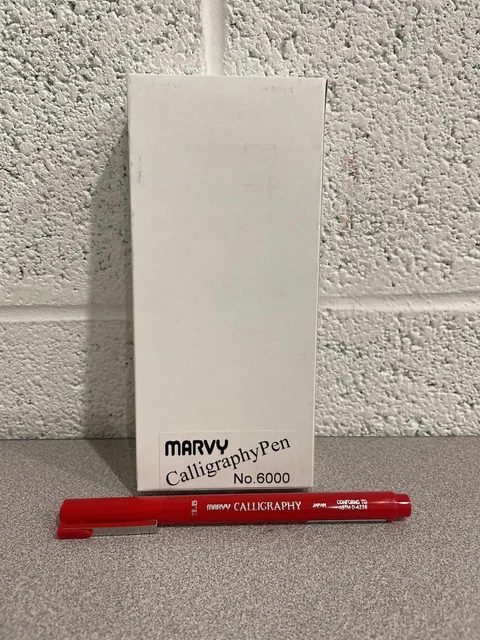 Marvy Calligraphy Pen RED 3.5 No.6000 Box Of 12