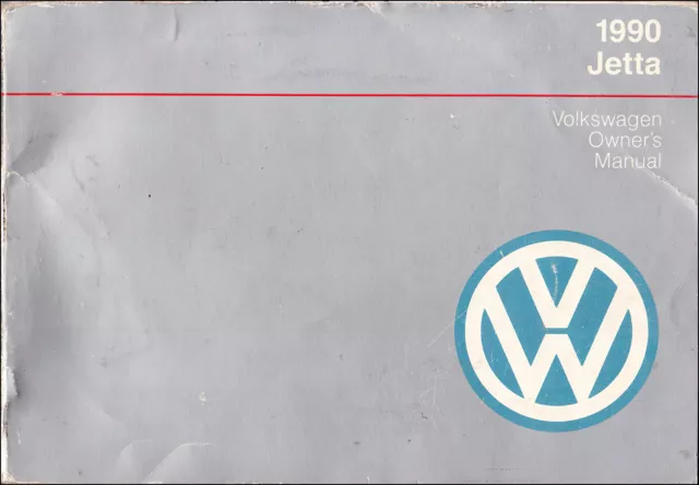 1990 VW Jetta Owners Manual Volkswagen User Operator Instruction Guide Book