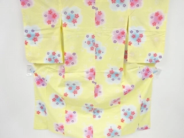 44524# Japanese Kimono / Yukata For Girls / Kobai / Sakura