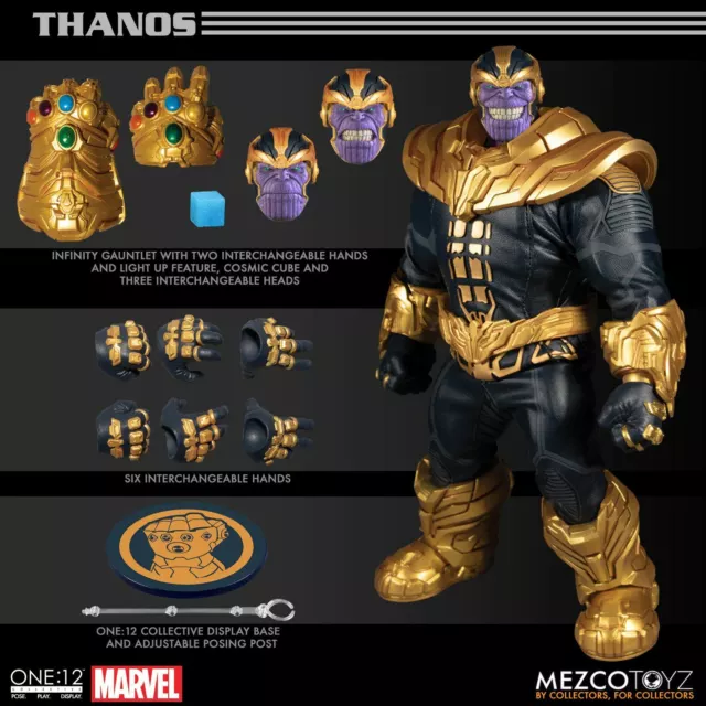 Marvel Universe Actionfigur mit Leuchtfunktion 1/12 Thanos 21 cm