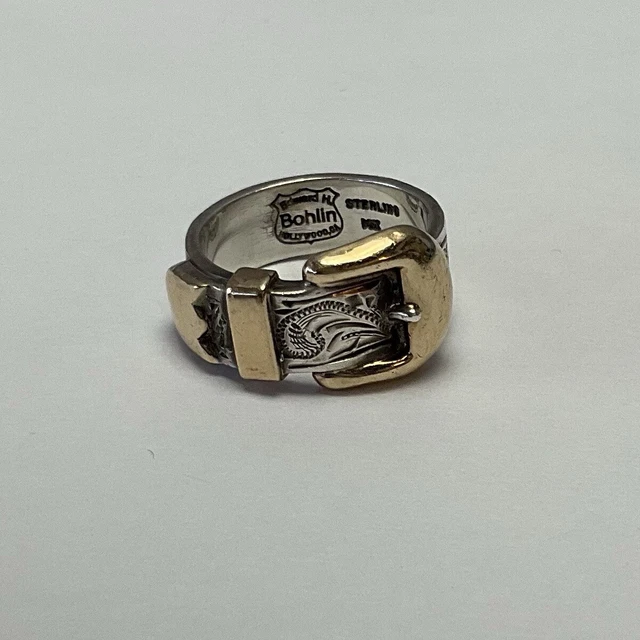 EDWARD H BOHLIN STERLING AND 14k HORSESHOE MONEY CLIP