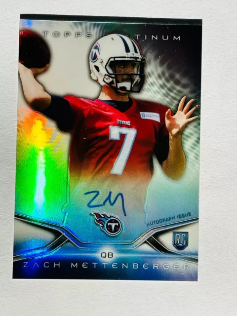 Zach Mettenberger 2014 Topps Platinum RC Rookie Auto Autograph #4 Titians