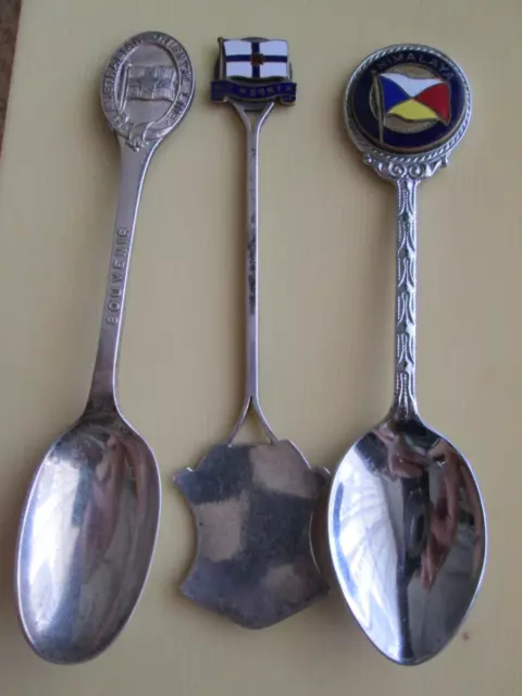 Vintage M.V. MOONTA, HIMALAYA, AUST ORIENTAL LINE Ship Souvenir Spoons