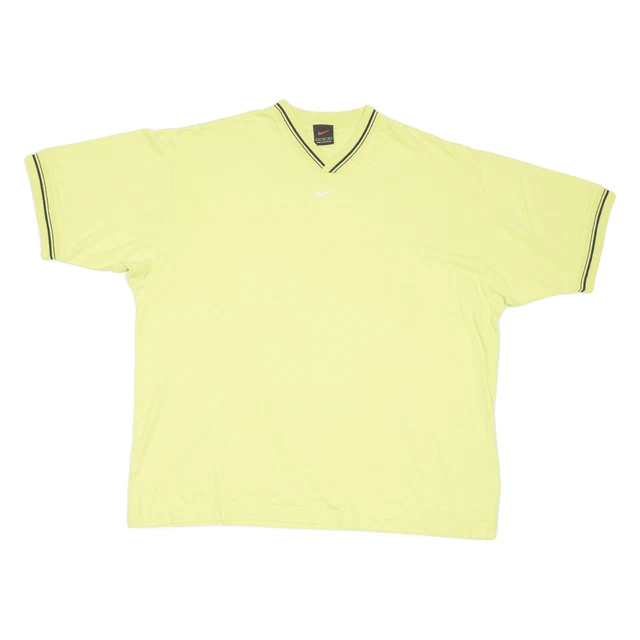 T-shirt vintage Nike verde anni '90 collo a V manica corta uomo L