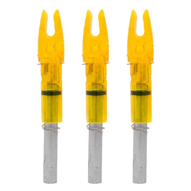 New Lumenok Lighted Compound Archery Nock 3 Pack Knock, S, H, F, Gt