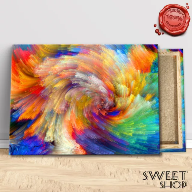 QUADRO MODERNO ASTRATTO SPLASH COLORS MULTICOLORE  Stampa su tela Canvas ARREDO