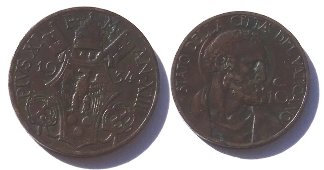 Città del Vaticano - 10 Centesimi di Lira del 1934 - Pio XI