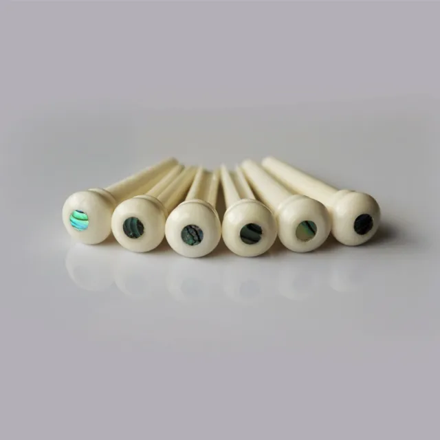 Bone Abalone Guitar Bridge Pins x 6 High Quality String Pegs Folk