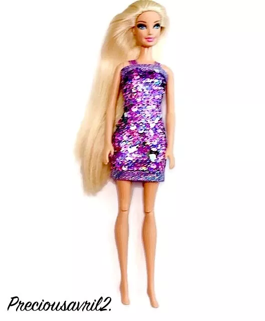 Brand New Barbie Doll Clothes 1/6 11.5" Sequinned Party Short Mini Dress Evening