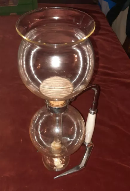 Ancienne CAFETIÈRE à dépression HELLEM  6 tasses verre PYREX+ BRULEUR + SUPPORT