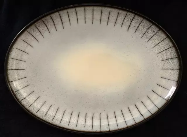 Vtg Denby Pottery England STUDIO LINE PATTERN Meat Serving PLATTER 12.5" x 9.25"