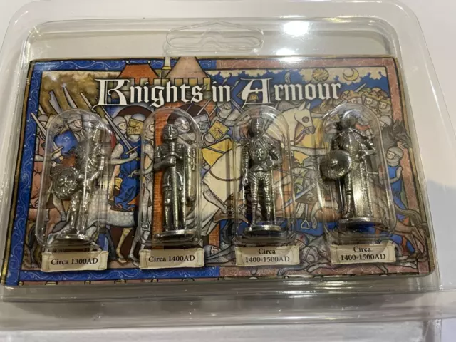 Miniatura Caballeros En Armadura Metal Estatuillas 4cm Nuevo Y Empacado