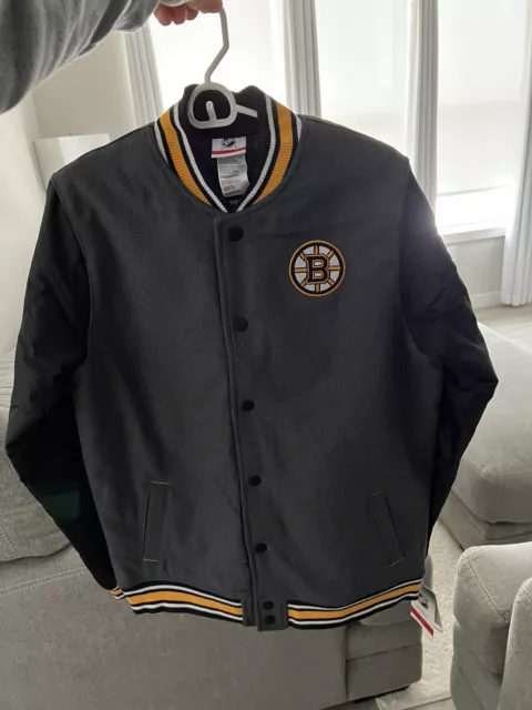 NHL Boston Bruins 2023 Bobby Orr Winter Classic Varsity jacket chenille  patches