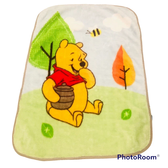 Manta de peluche para cuna de bebé verde amoroso de Disney Winnie the Pooh