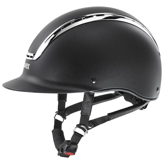 Reithelm SUXXEED Chrome Uvex black mat/silver Reitkappe schwarz Reiterhelm