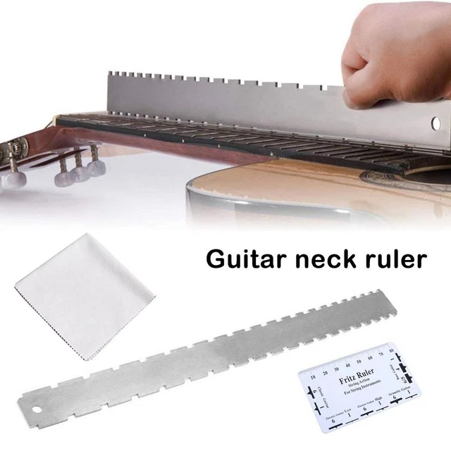 GUITAR NECK NOTCHED Ruler Fingerboard Straight Edge Check Fret Luthier