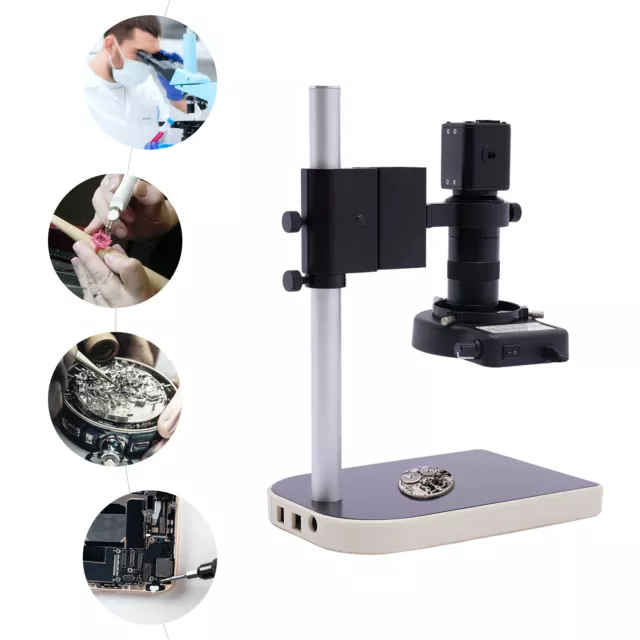 1080P Electronic Digital Microscope Industrial HD CMOS Camera Video Stand 16MP