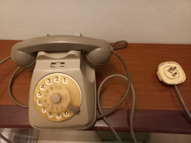 Telefono Fisso Vintage a DiscoRotella Disco Rotella Sip Anni 70 d'Epoca Antico