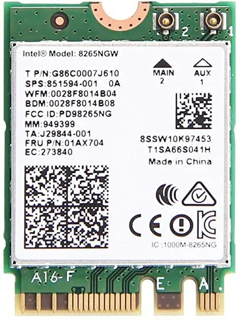 Lenovo WLAN-Modul Intel Dual Band Wireless-AC 8265 8265NGW Bluetooth 01AX721