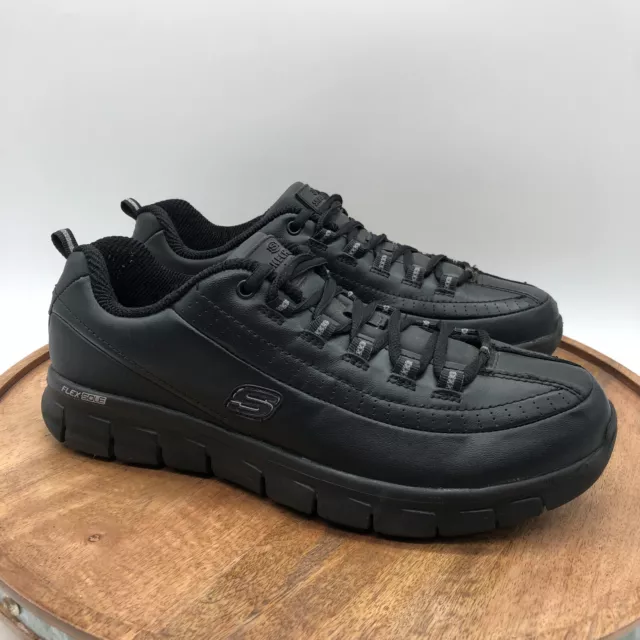SKECHERS SURE TRACK TRICKEL Womens Black Lace Up 76550 BLK Slip