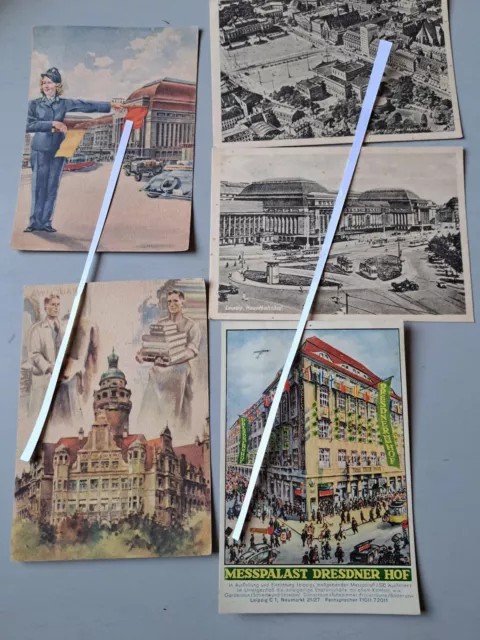 Leipzig / 5 alte Karten