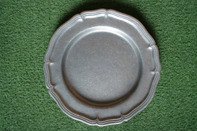 WILTON RWP Columbia Armetale Pewter 10.5" Scalloped Edge Plate Serving Platter