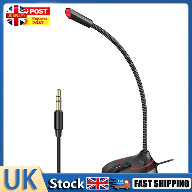 USB Gooseneck Cardioid Computer Microphone w/ Mute Switch for PS4 Conference Mic