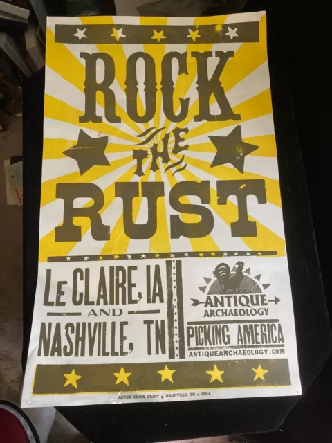 Rock the Rust American Pickers TV Stars HATCH SHOW PRINT ORIGINAL POSTER 2014