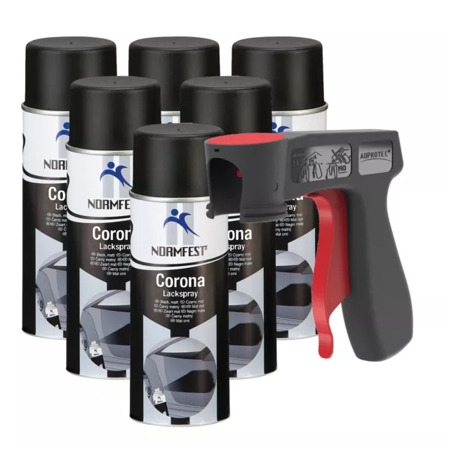 Pintura Spray Corona Negro Motor / Escape Resistente Al Calor 650°C 6x 400ml+