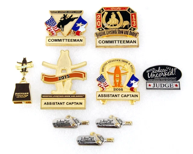 Houston Livestock Show and Rodeo COMMITTEE BADGE PIN LOT 9 (2008-2017)