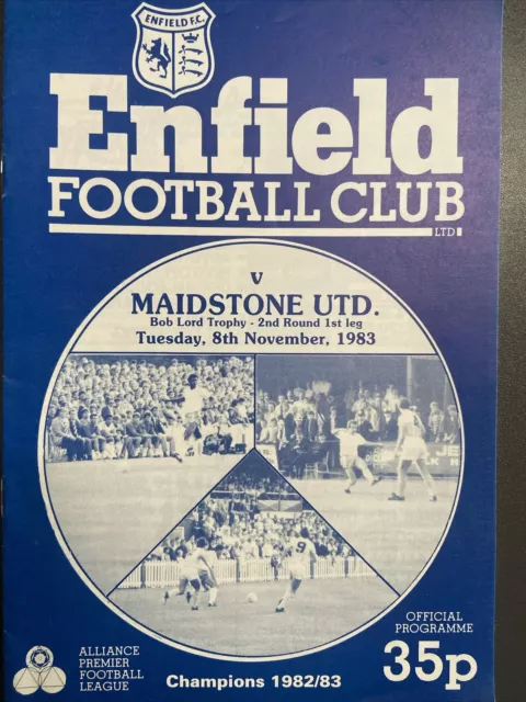 Enfield v Maidstone United(Bob Lord Trophy 2nd round 1st leg 83/4) 8/11/83