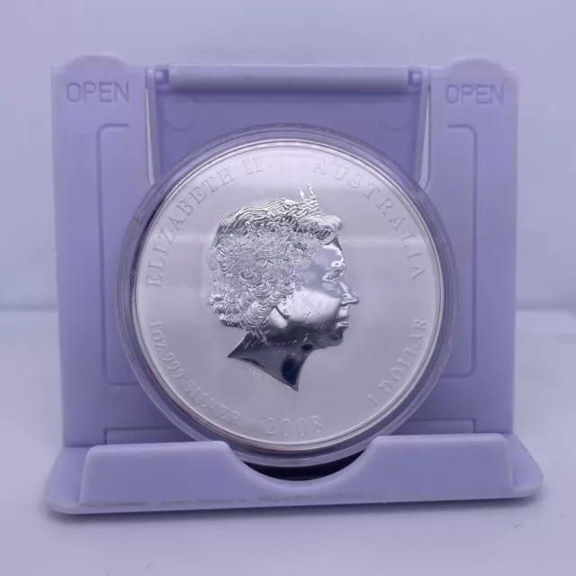 2008 Year of the Mouse - 1oz - 999 Fine Silver Coin - Capsuled - Australia