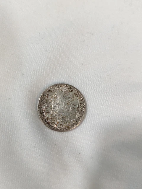 1914 Mexico 20 Centavos Coin Mexican Silver