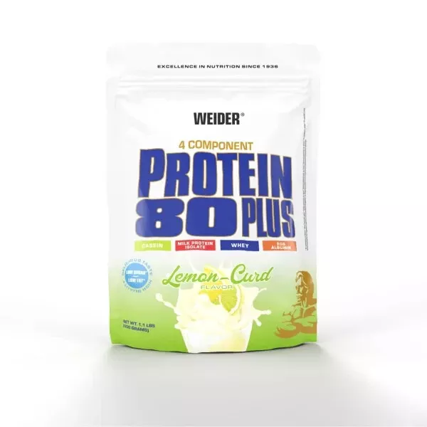 Weider Protein 80 Plus 500 g bolsa de soporte quark cítrico, vitamina B 6, calcio,
