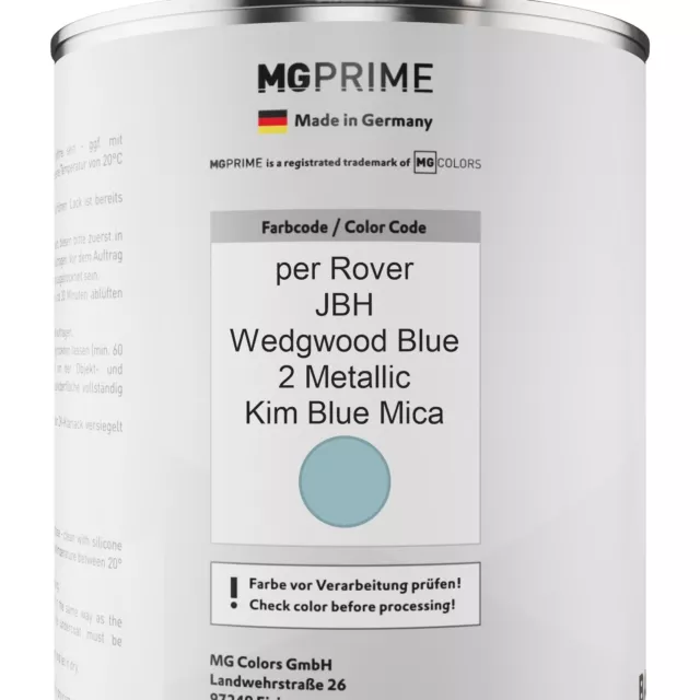 Vernice per auto Kit barattolo per Rover JBH Wedgwood Blue 2 Metallic 2,5L 2