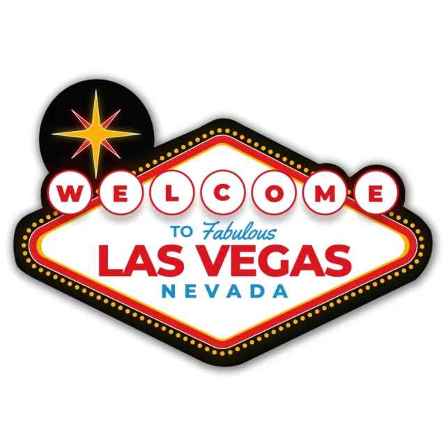 Welcome to Fabulous Las Vegas Sign Sticker Black Vinyl Nevada NV signs Car Truck