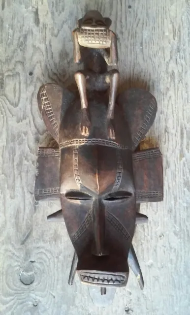 African Mask Senufo Tribe Ivory Coast Ancestor Worship Initiation Senufo Mask