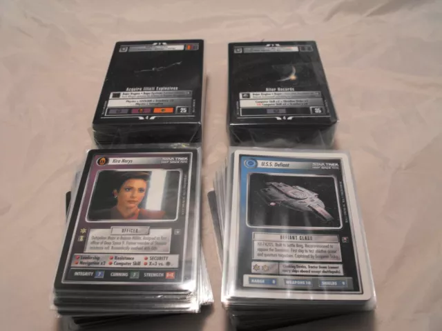 Star Trek Ccg Deep Space Nine / Ds9 Complete Set Of 277 Including U.s.s. Defiant