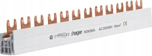 HAGER COMB RAIL 3P 16 mm2 12M KDN380A / #G E00H 2047