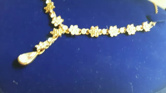 NEUF ! Collier de mariée cristal diamant collier boucles d'oreilles mariage bijoux ensemble 2