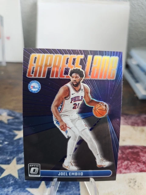 2023 24 Donruss Optique Joel Embiid Express Lane Violet Holo Prizm 21