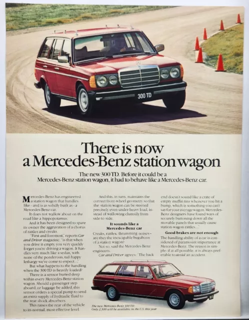 1979 Mercedes Benz 300 TD Station Wagon Red Vintage Print Ad