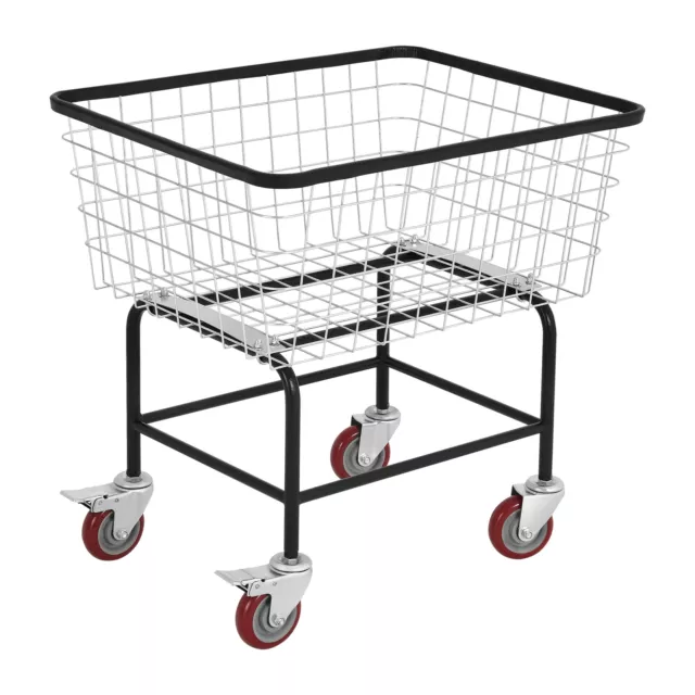 4.5 Bushel 32.9x 21.7x14.4'' Commercial Wire Laundry Cart Metal Basket w/ Wheels 4.5 Bushel 32.9x 21.7x14.4'' Commercial Wire Laundry Cart Metal Basket w/ Wheels