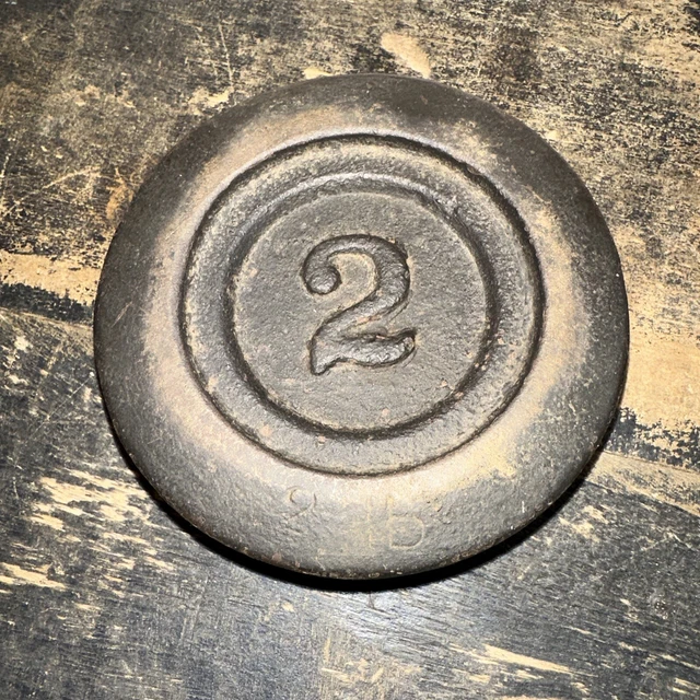 Cast Iron Antique (Scale Weight) 2 Pound Vintage