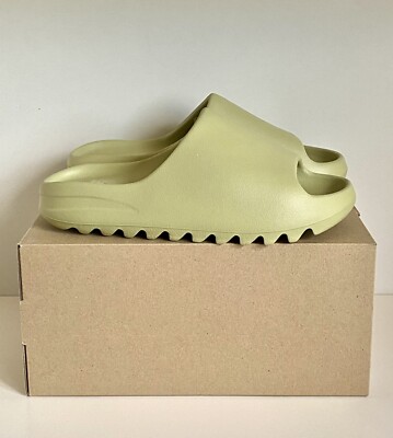 NUOVO con scatola men's Adidas Yeezy Slide Bagliore Verde UK 10 US 10 EU 44.5 diapositive 