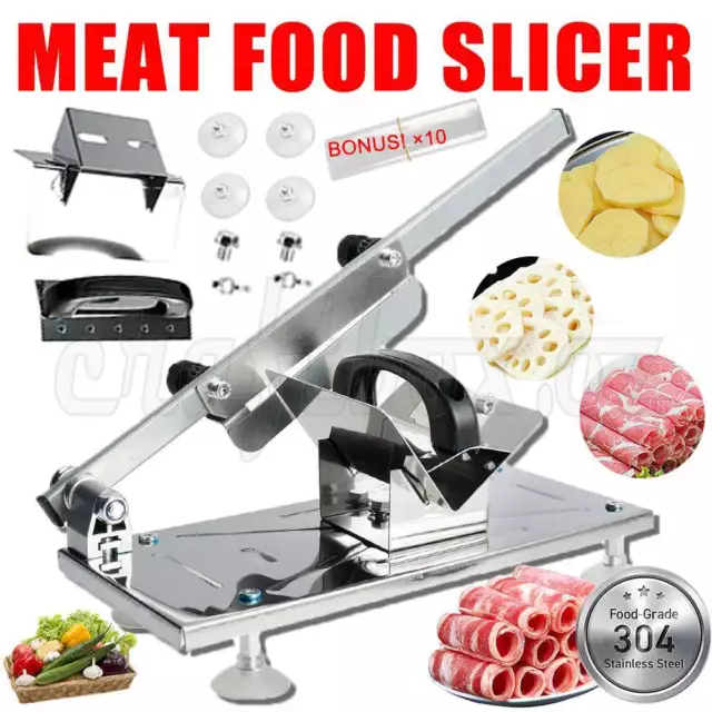 Large Commercial Meat Slicer Kitchen Chef Cutter Tool Mutton Beef Cheese Roll AU