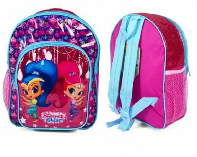 Girls Shimmer & Shine Backpack Children Shimmer And Shine School Nursery Bag