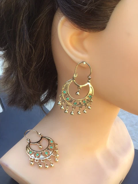 BOUCLES D'OREILLE STYLE savoyarde petit pendant zirconium rouge EUR 12,60 - FR