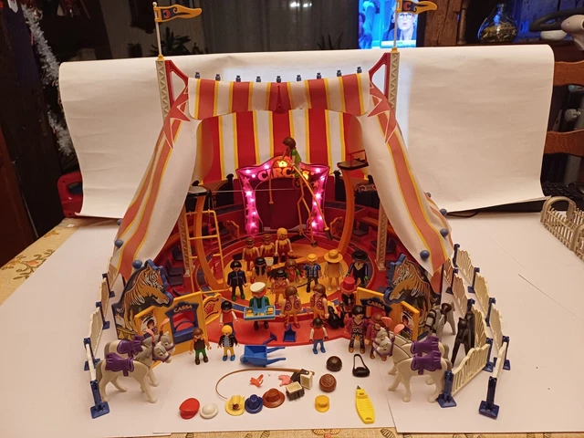 Playmobil Civils : Le Cirque, Les éléphants Et Leur Dompteur, Occasion Très Bel état