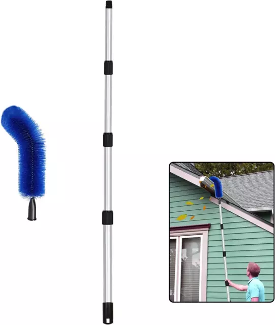 Gutter Cleaning Brush Gutter Guard Cleaner Tools with Extendable Telescopic Pole